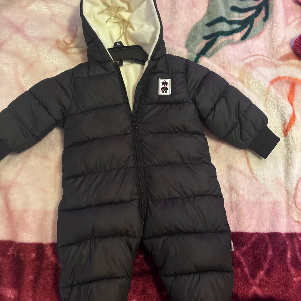 The Bar Black Hooded Kids Footie